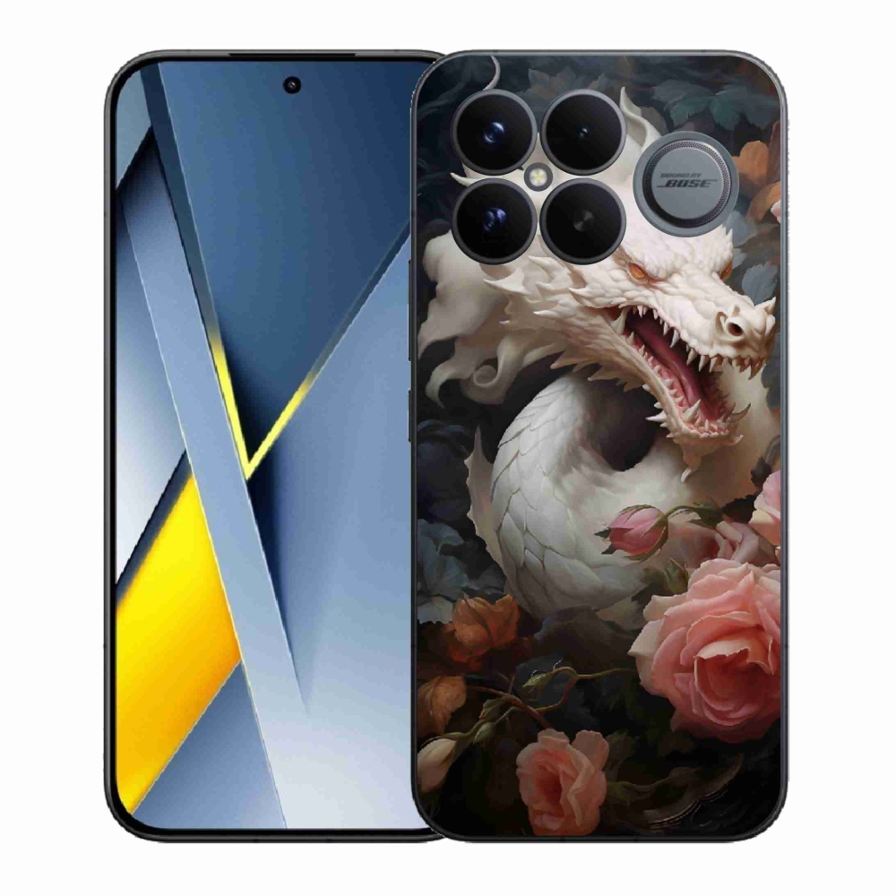 Gél borítás mmCase a Xiaomi Poco F8 Ultra számára - fehér sárkány