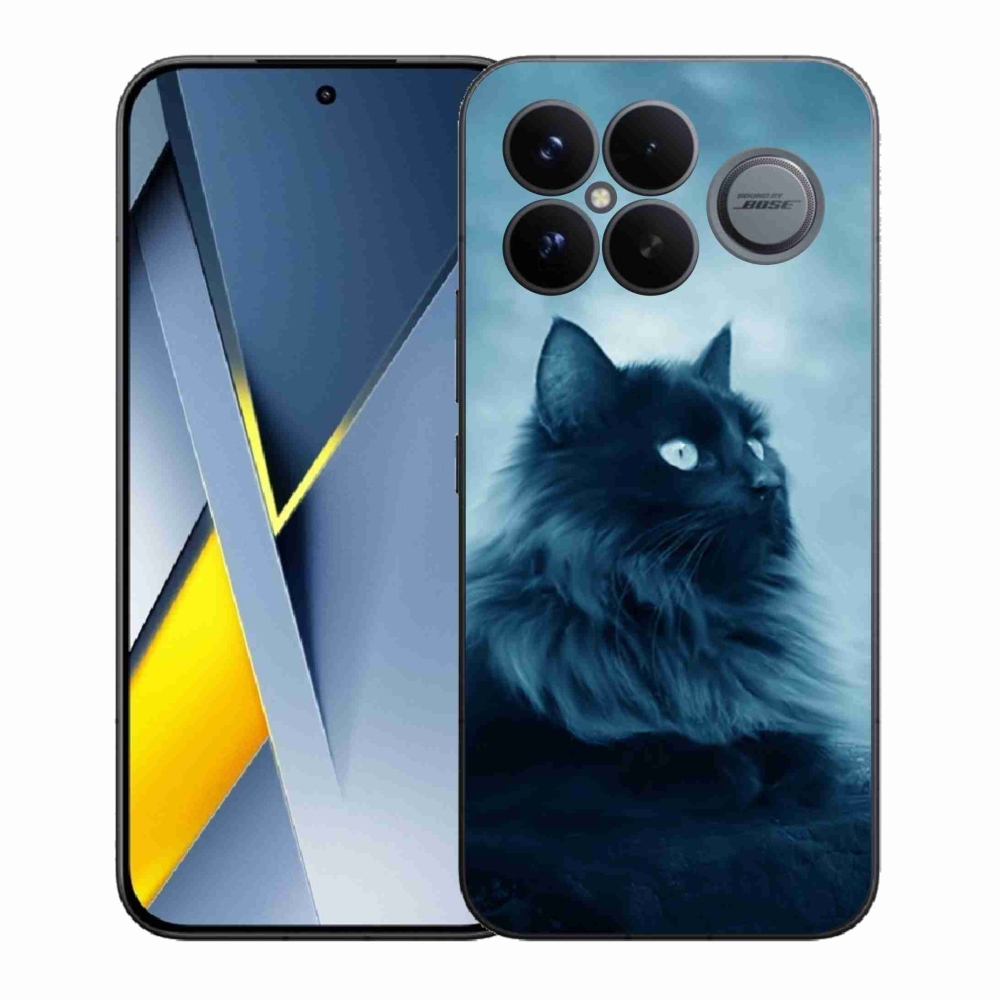 Gél borítás mmCase a Xiaomi Poco F8 Ultra számára - fekete macska 1