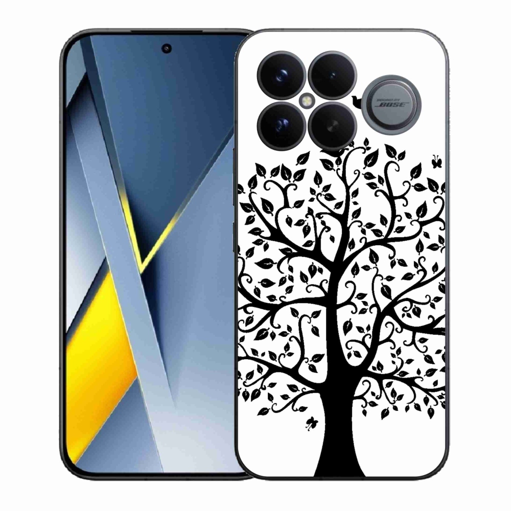 Gél borítás mmCase a Xiaomi Poco F8 Ultra számára - fekete és fehér fa