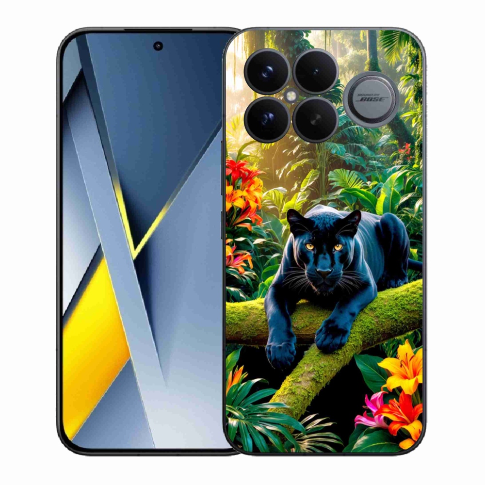 Gél borítás mmCase a Xiaomi Poco F8 Ultra számára - fekete párduc a dzsungelben