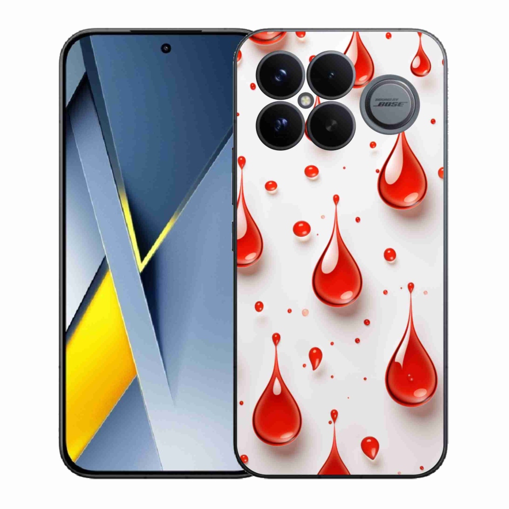 Gél borítás mmCase a Xiaomi Poco F8 Ultra számára - piros cseppek