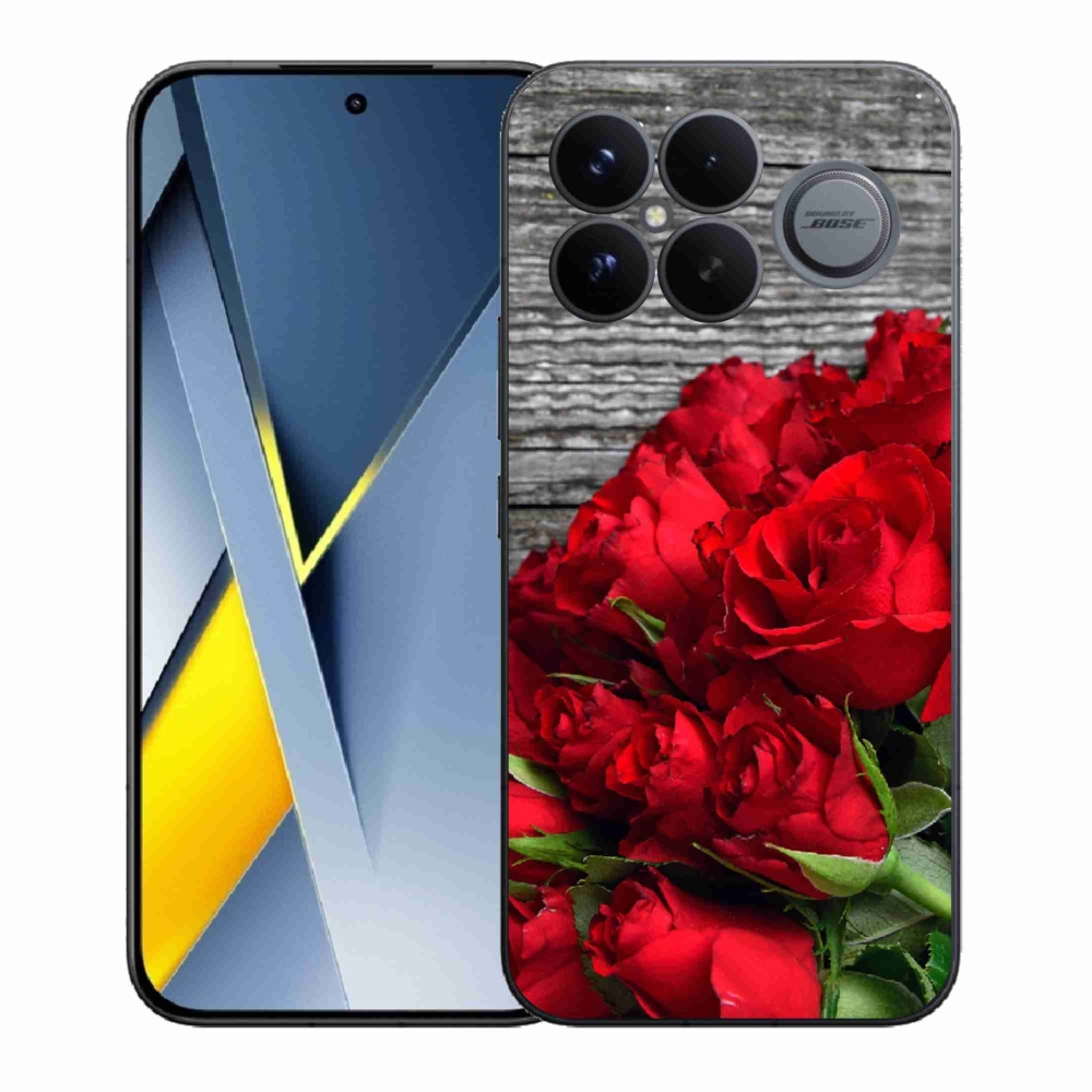 Gél borítás mmCase a Xiaomi Poco F8 Ultra számára - piros rózsa