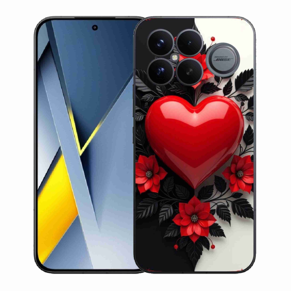 Gél borítás mmCase a Xiaomi Poco F8 Ultra számára - piros szív