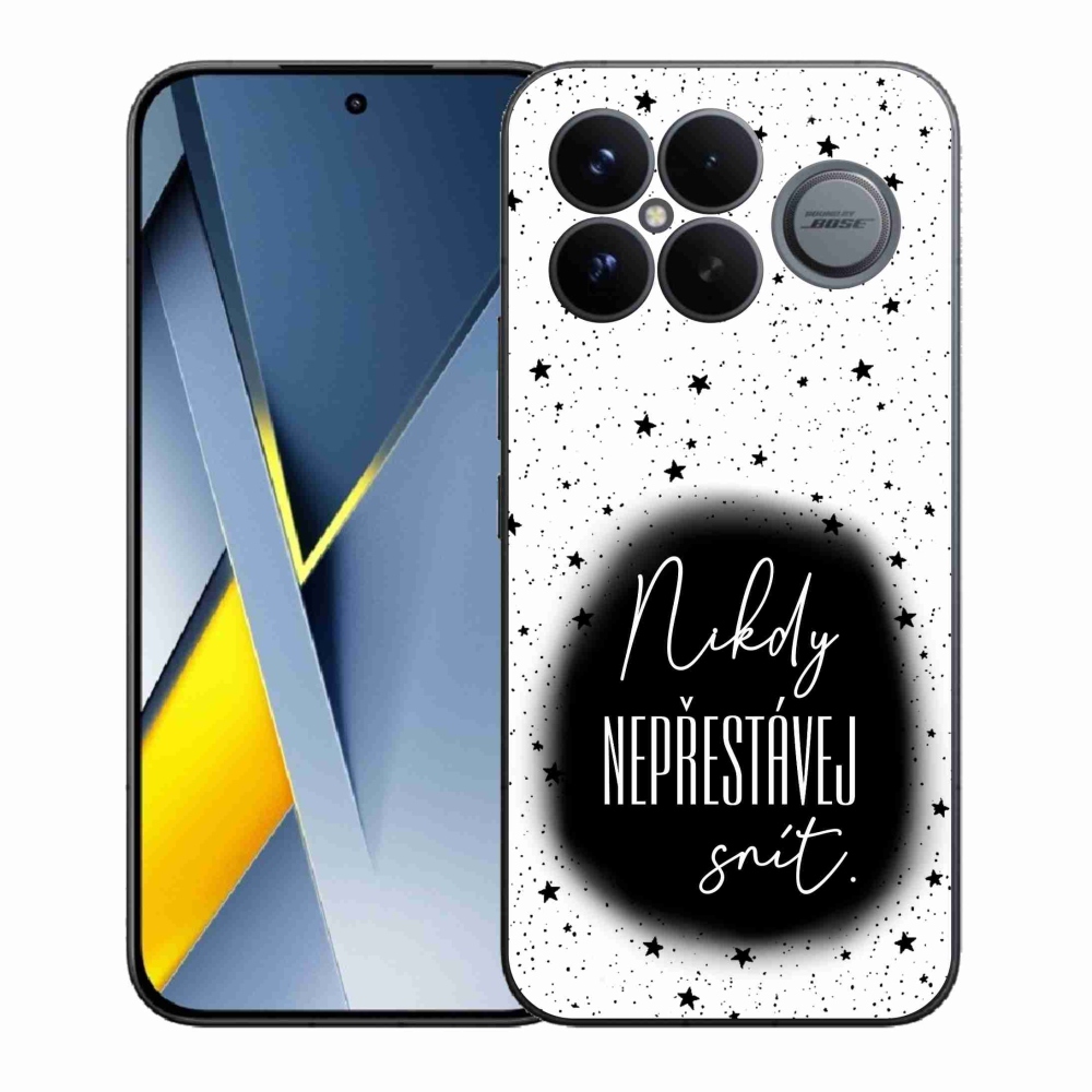 Gél borítás mmCase a Xiaomi Poco F8 Ultra számára - idézet 1 fekete és fehér háttérrel