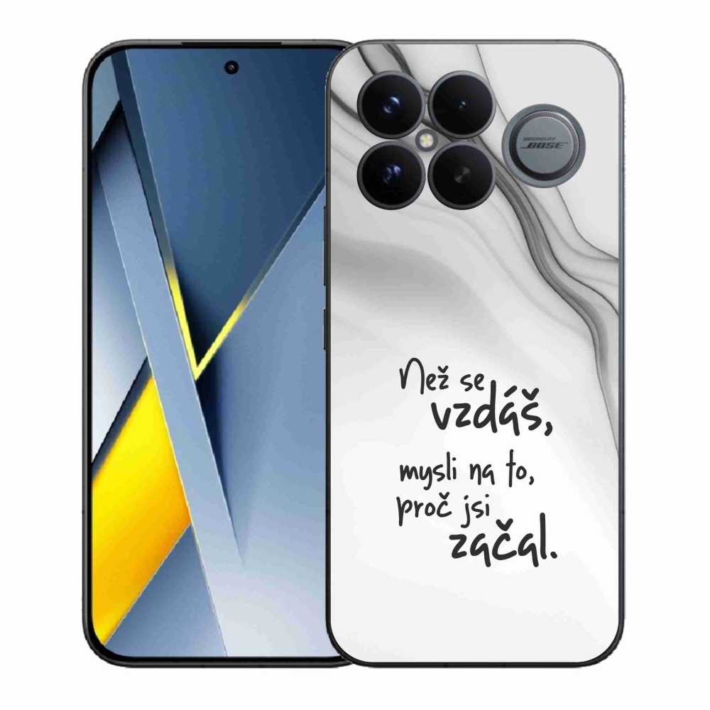 Gél borítás mmCase a Xiaomi Poco F8 Ultra számára - idézet 2 fehér háttér