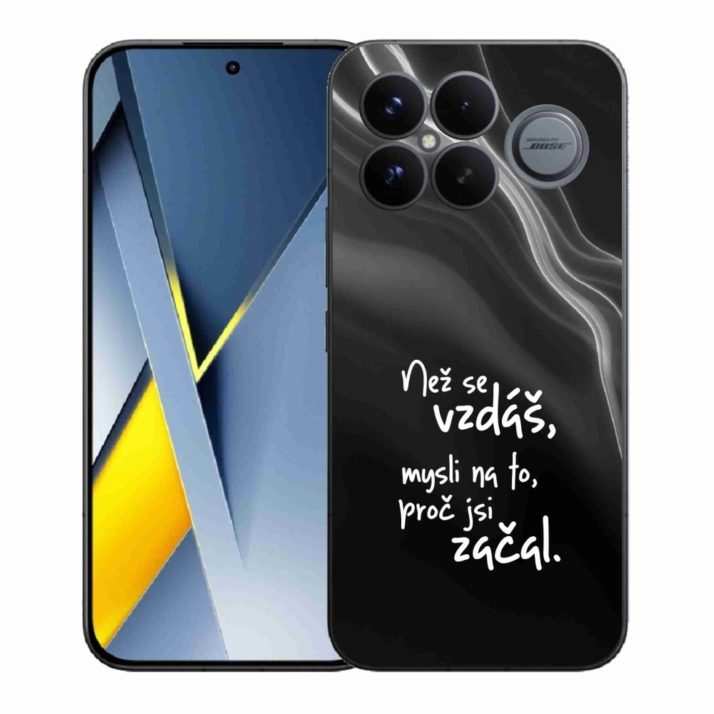 Gél borítás mmCase a Xiaomi Poco F8 Ultra számára - idézet 2 fekete háttér