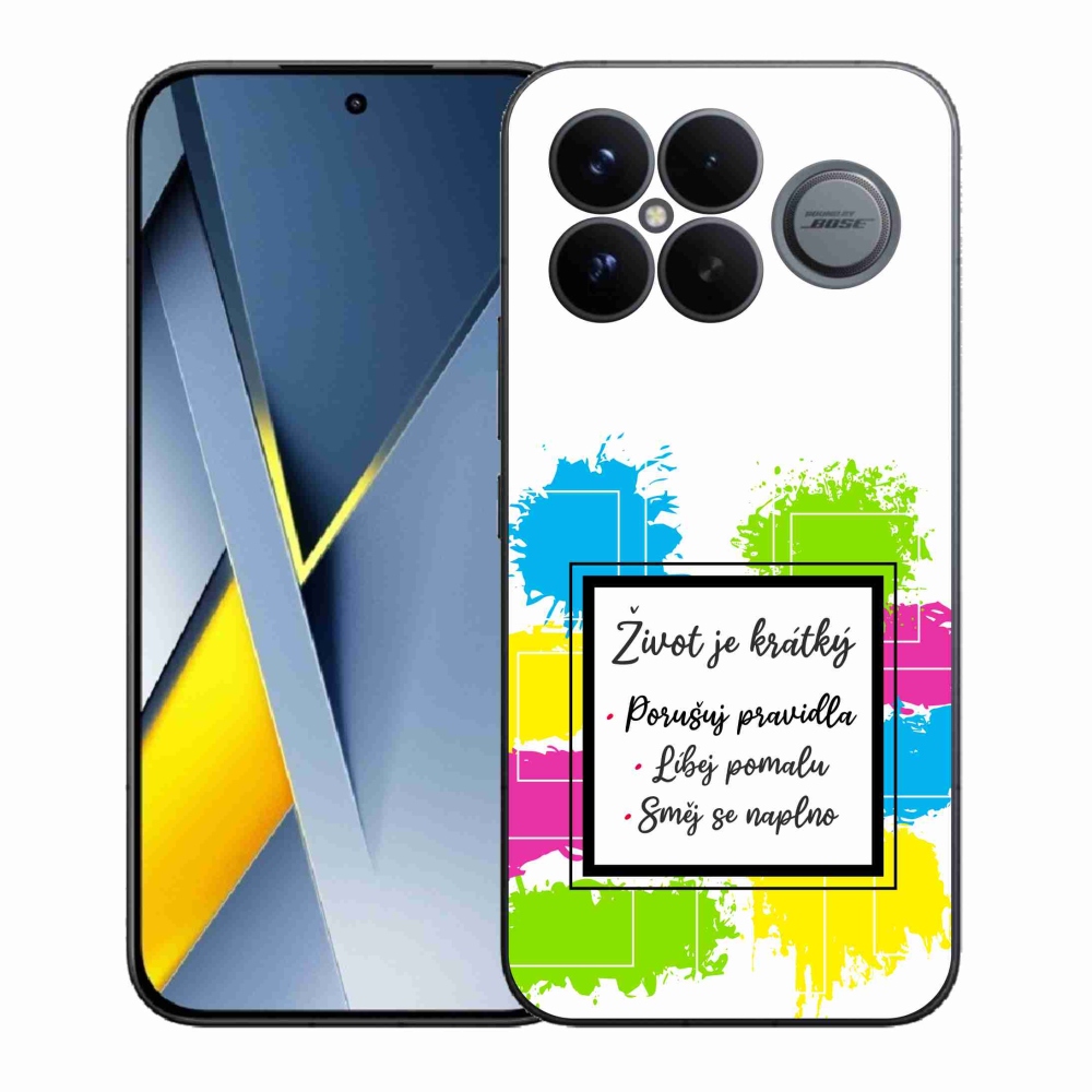 Gél borítás mmCase a Xiaomi Poco F8 Ultra számára - idézem 5 fehér háttér