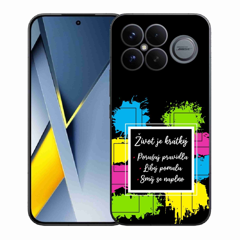 Gél borítás mmCase a Xiaomi Poco F8 Ultra számára - idézem 5 fekete háttér