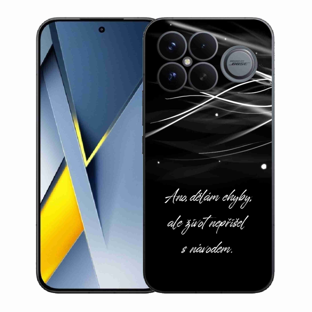 Gél borítás mmCase a Xiaomi Poco F8 Ultra számára - idézem fekete háttér