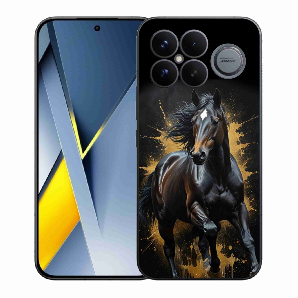 Gél borítás mmCase a Xiaomi Poco F8 Ultra számára - elegáns fekete ménes