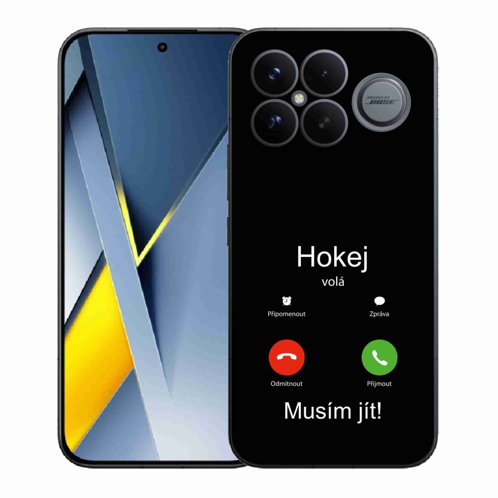 Gél borítás mmCase a Xiaomi Poco F8 Ultra - hoki hívások fekete háttérrel