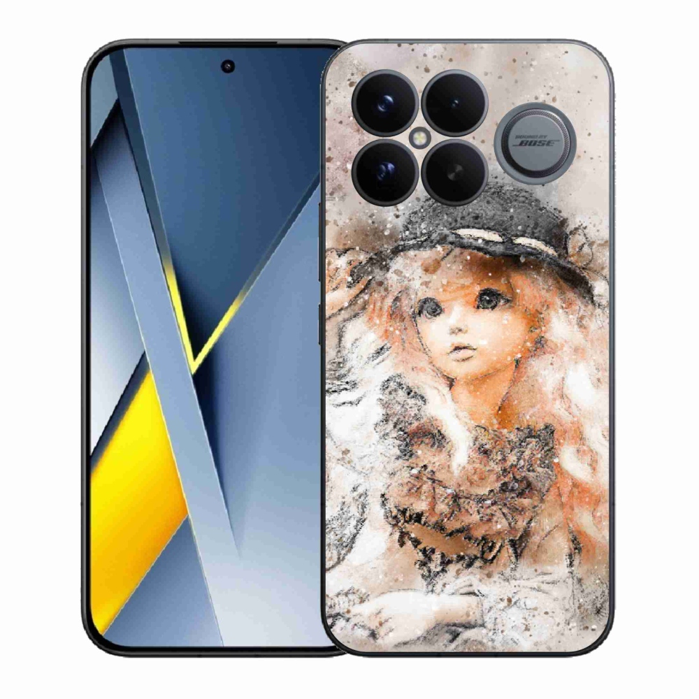 Gél borítás mmCase a Xiaomi Poco F8 Ultra számára - lány kalapban