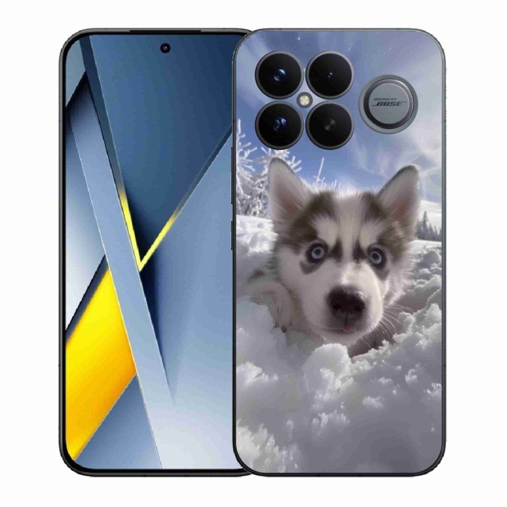 Gél borítás mmCase a Xiaomi Poco F8 Ultra számára - husky a hóban