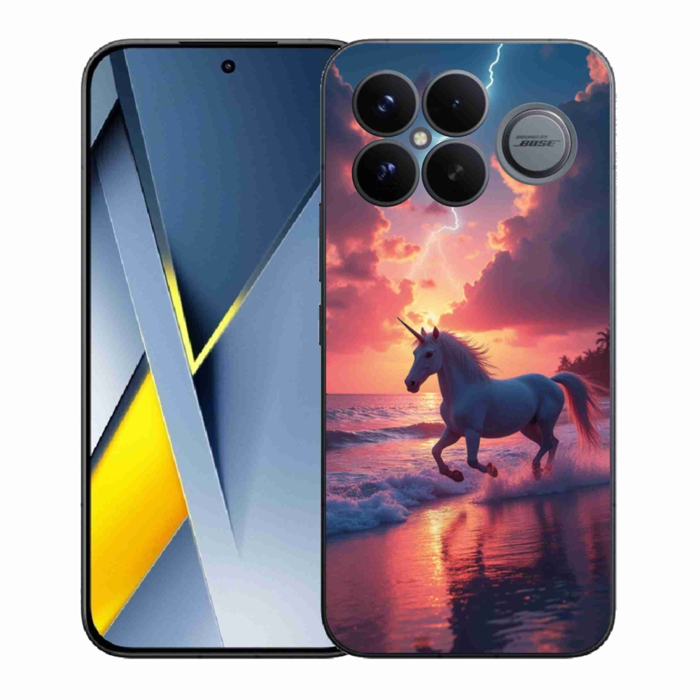 Gél borítás mmCase a Xiaomi Poco F8 Ultra számára - egyszarvú a tengerparton