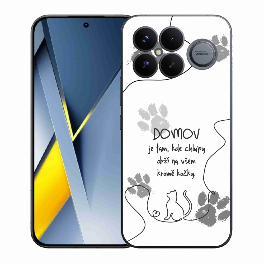 Gél borítás mmCase a Xiaomi Poco F8 Ultra számára - macska motívum fehér háttérrel