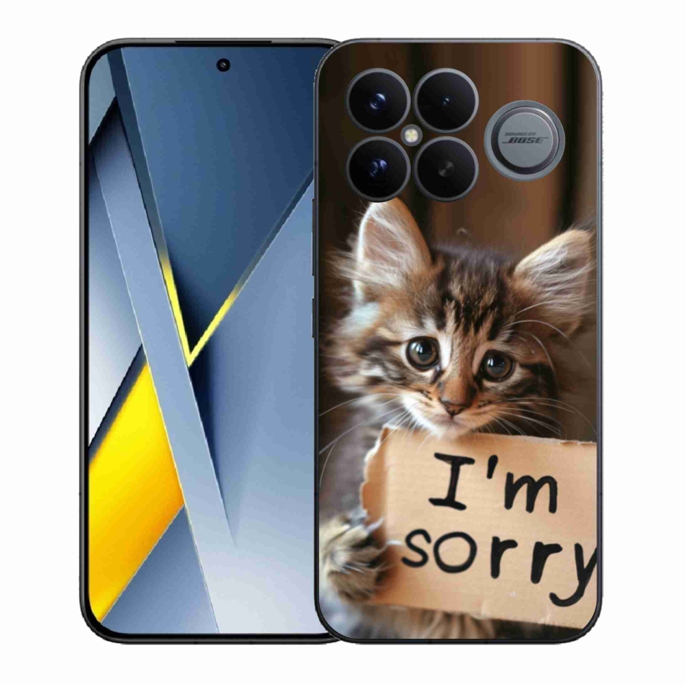 Gél borítás mmCase a Xiaomi Poco F8 Ultra számára - macska bocsánatkérése