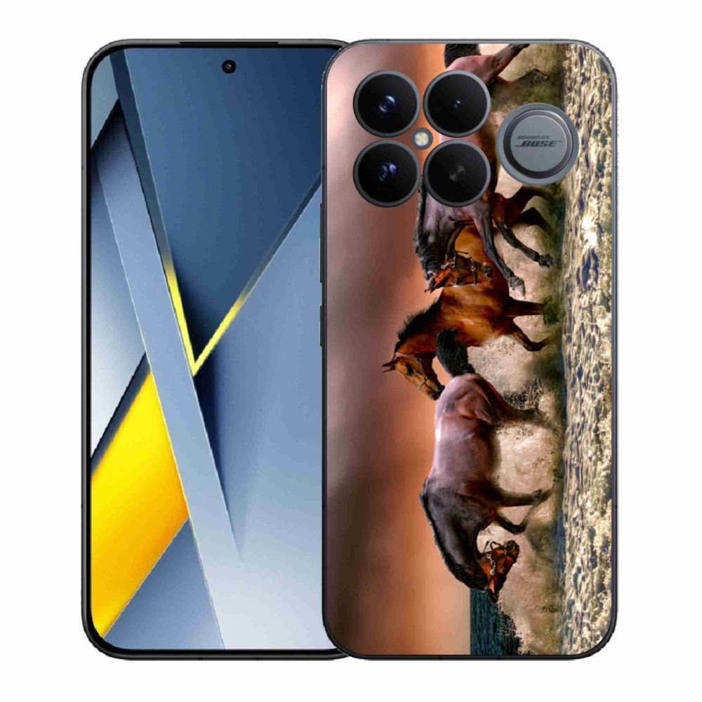 Gél borítás mmCase a Xiaomi Poco F8 Ultra számára - lovak 1