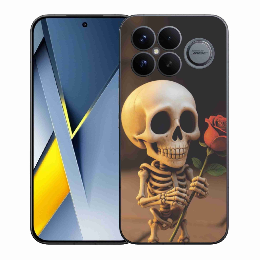 Gél borítás mmCase a Xiaomi Poco F8 Ultra számára - csontváz rózsával