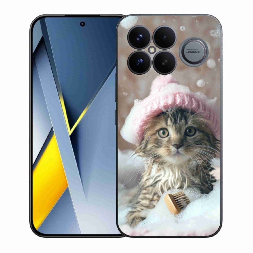 Gél borítás mmCase a Xiaomi Poco F8 Ultra számára - cica és fürdő