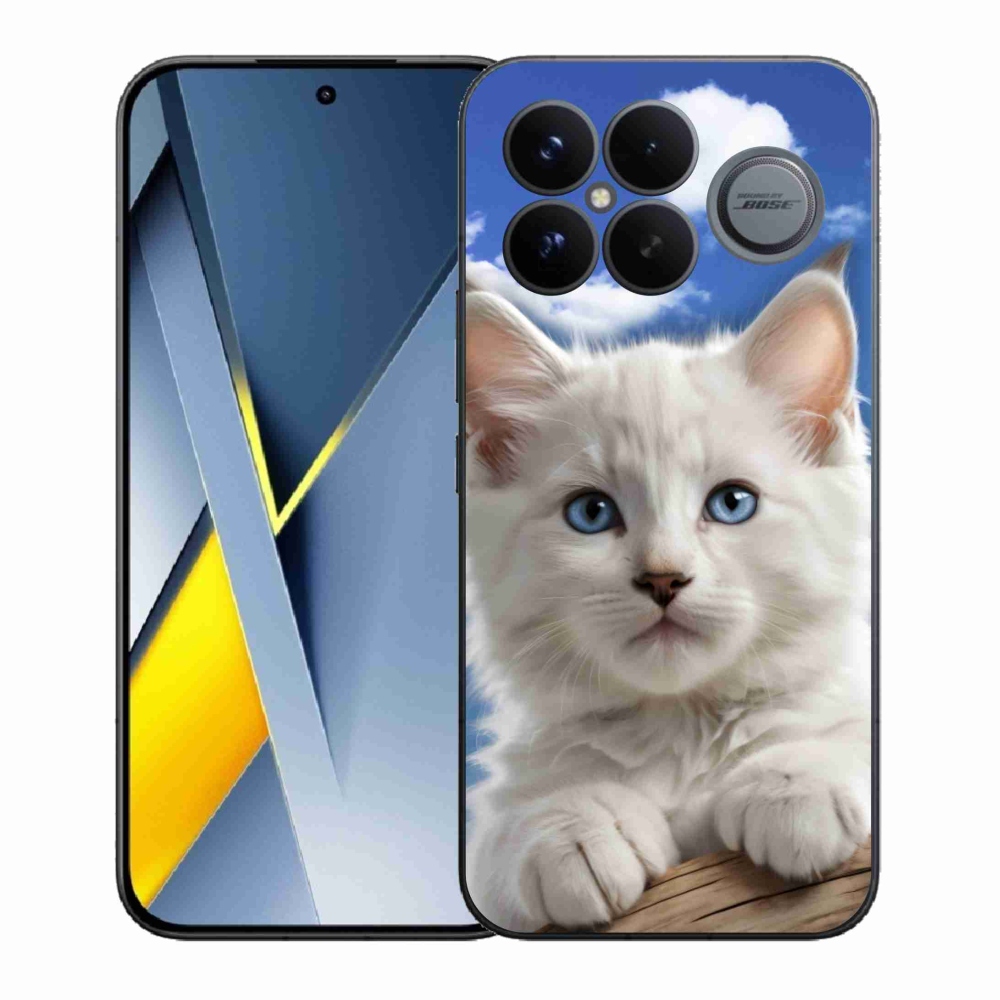 Gél borítás mmCase a Xiaomi Poco F8 Ultra számára - cica és felhők