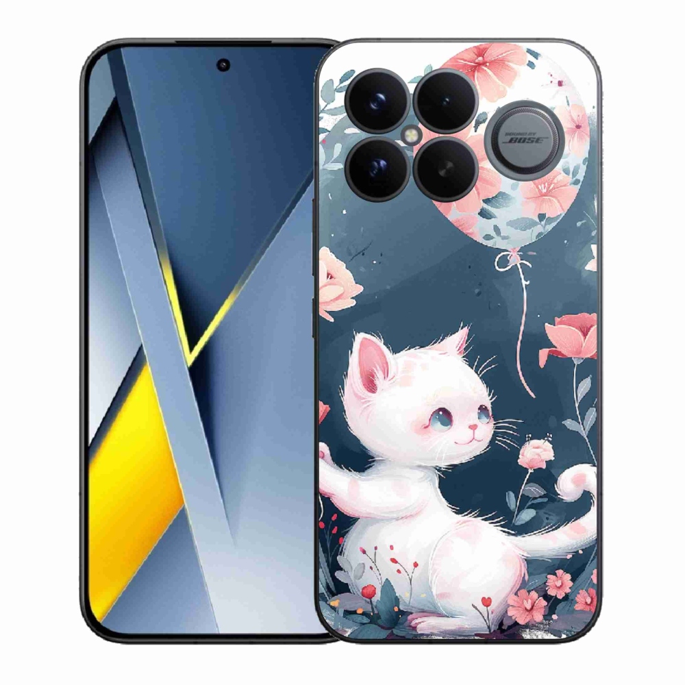 Gél borítás mmCase a Xiaomi Poco F8 Ultra számára - cica lufival