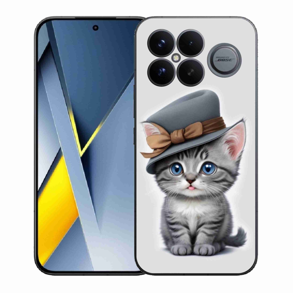 Gél borítás mmCase a Xiaomi Poco F8 Ultra számára - cica sapkával