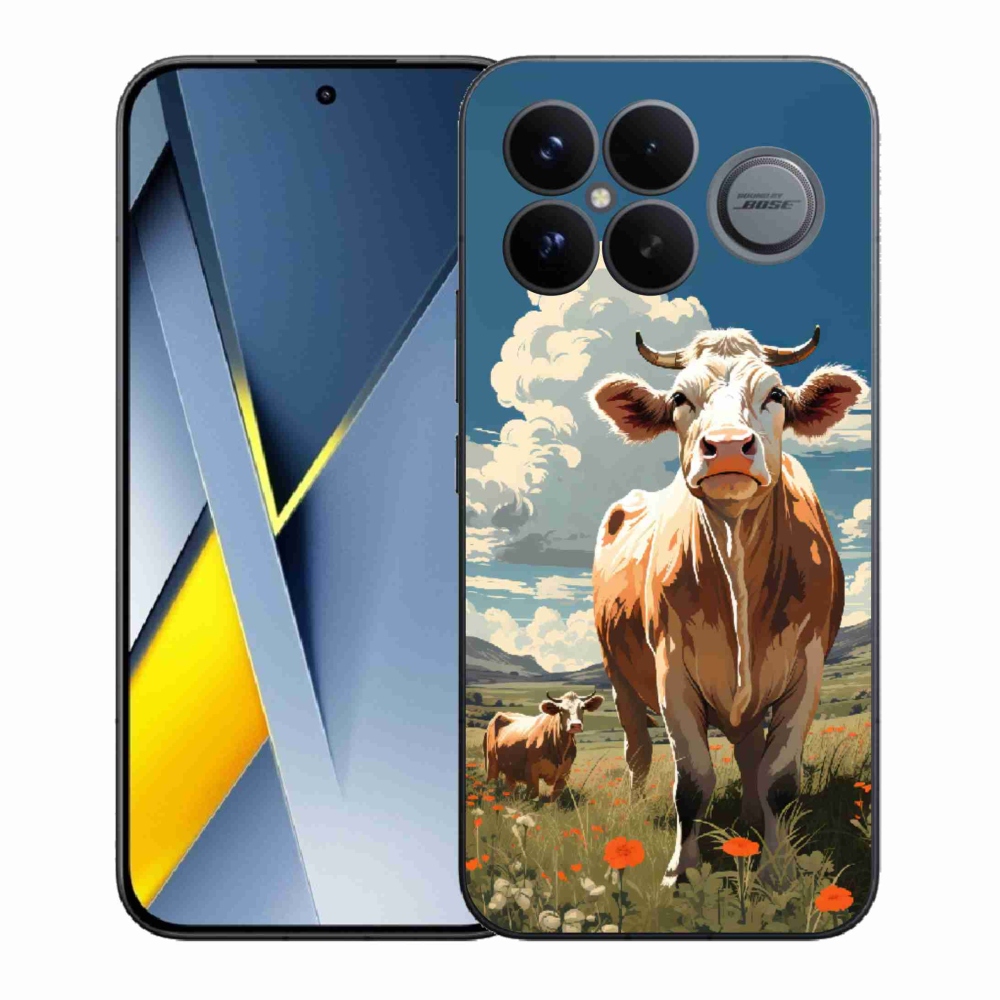 Gél borítás mmCase a Xiaomi Poco F8 Ultra számára - tehenek a réten
