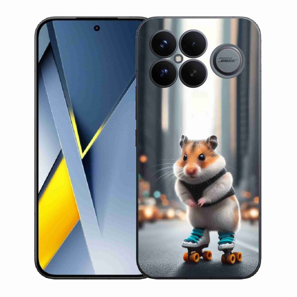 Gél borítás mmCase a Xiaomi Poco F8 Ultra számára - hörcsög a korcsolyán