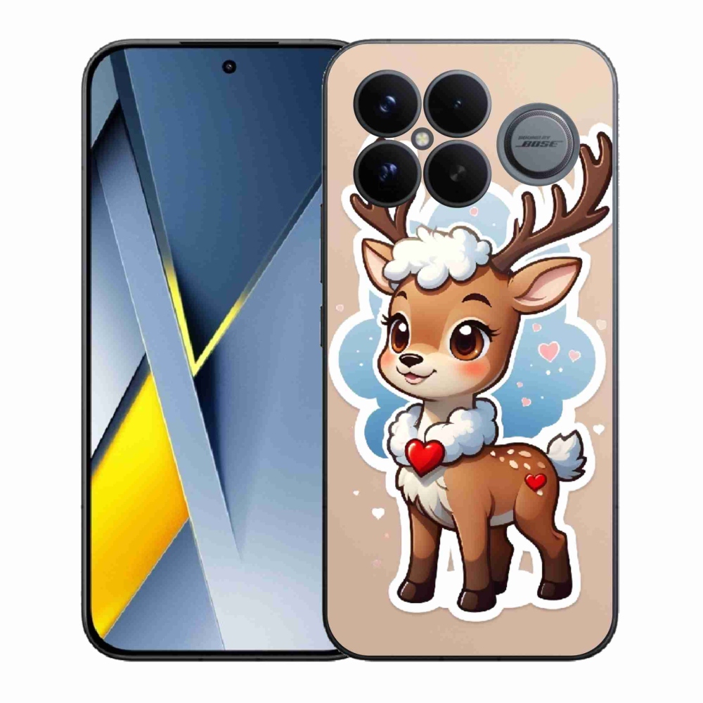Gél borítás mmCase a Xiaomi Poco F8 Ultra számára - rajzfilm rénszarvas