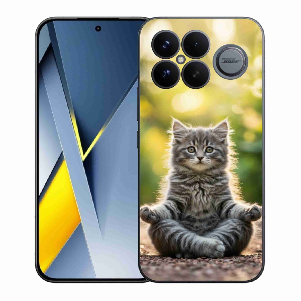 Gél borítás mmCase a Xiaomi Poco F8 Ultra számára - meditáló cica