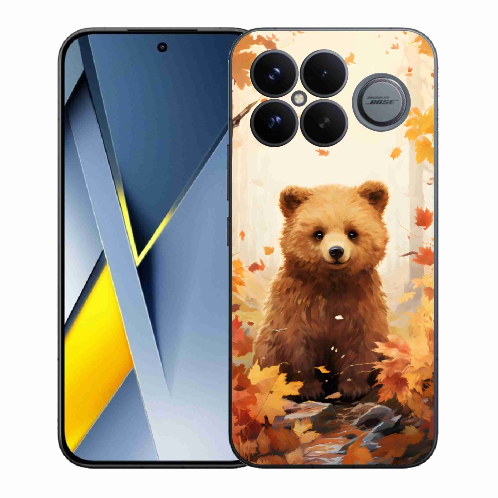 Gél borítás mmCase a Xiaomi Poco F8 Ultra számára - medve az erdőben