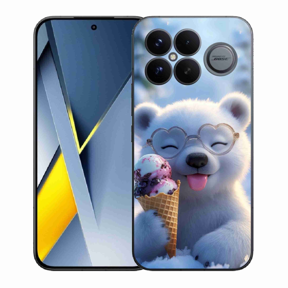 Gél borítás mmCase a Xiaomi Poco F8 Ultra számára - mackó fagylalttal