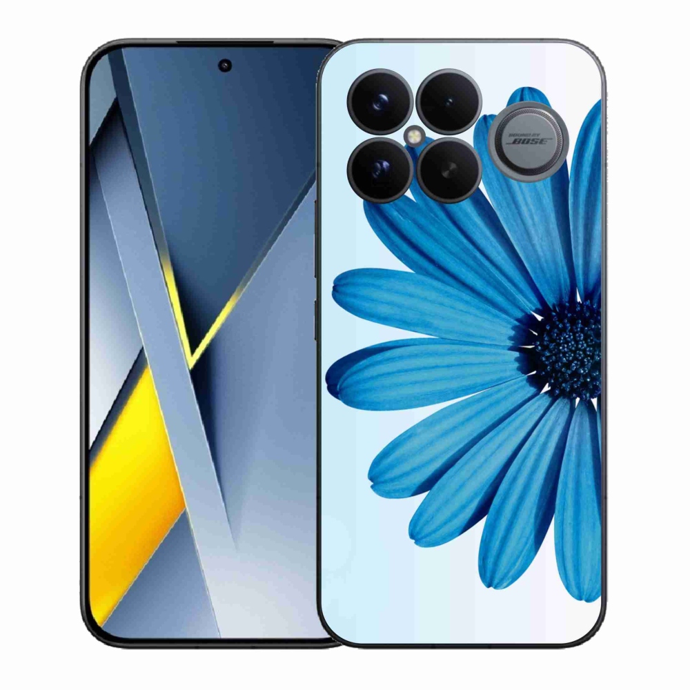 Zselés borítás mmCase a Xiaomi Poco F8 Ultra készülékhez - kék margaréta