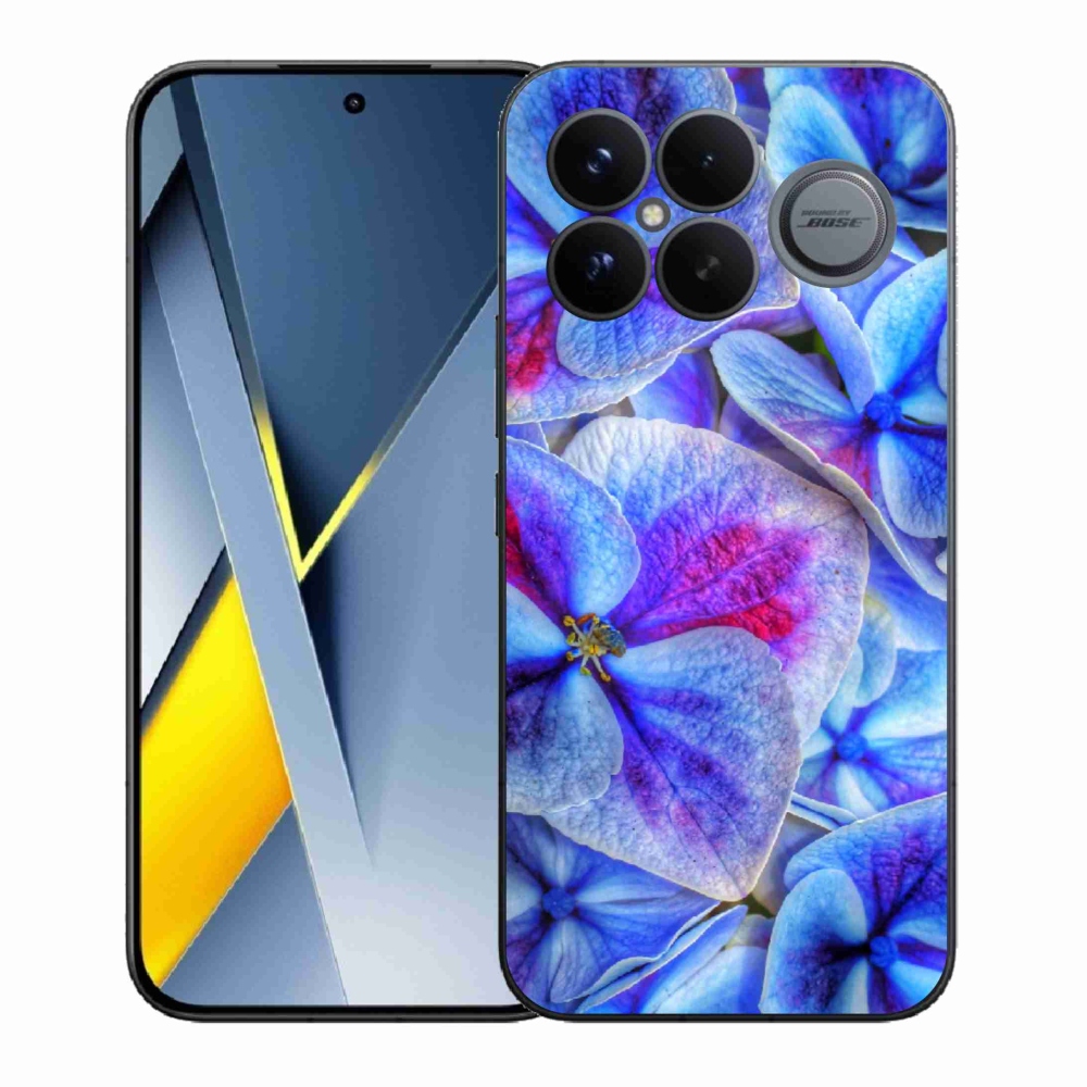 Gél borítás mmCase a Xiaomi Poco F8 Ultra számára - kék virágok 1