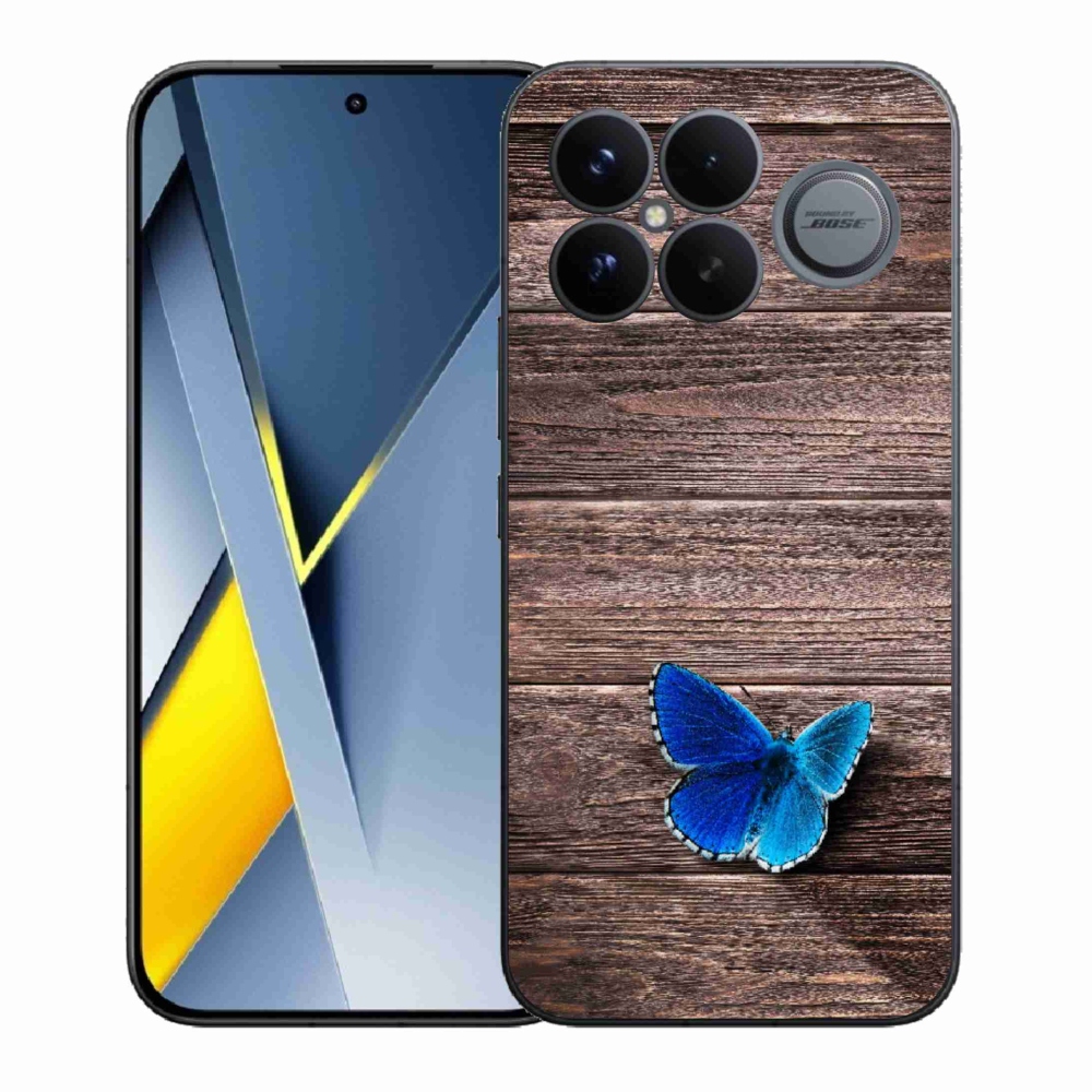 Gél borítás mmCase a Xiaomi Poco F8 Ultra számára - kék pillangó 1