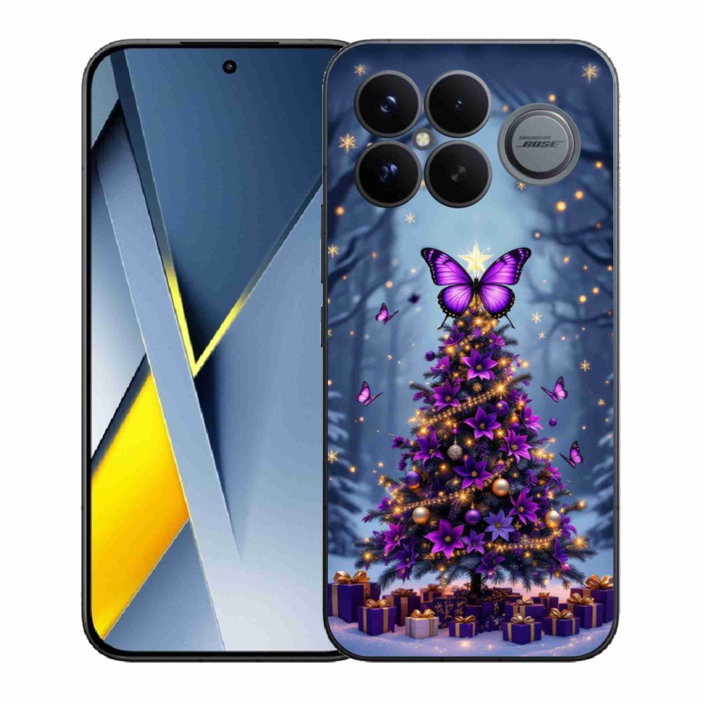 Gél borítás mmCase a Xiaomi Poco F8 Ultra számára - pillangó karácsonyfa