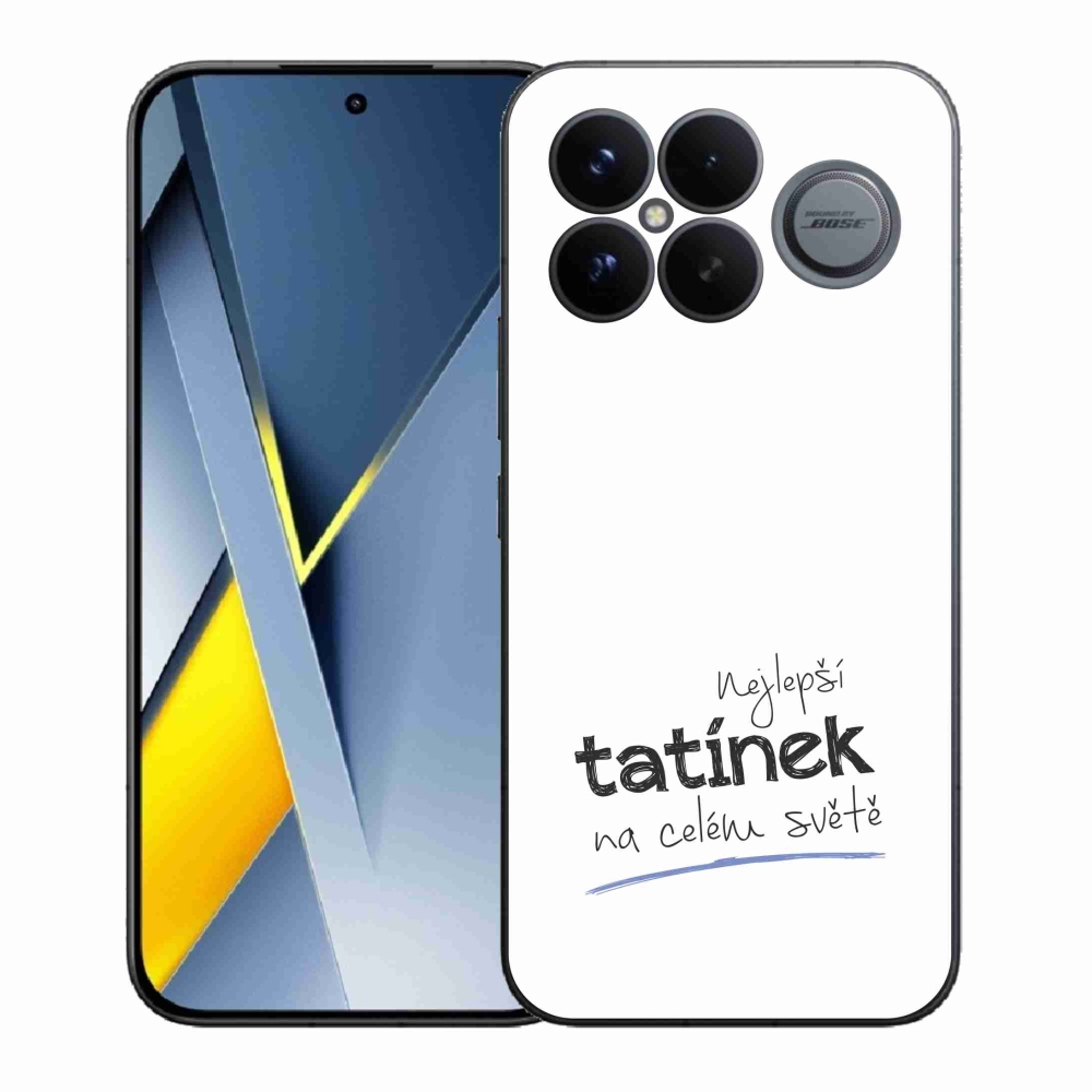 Gél borító mmCase a Xiaomi Poco F8 Ultra - legjobb apuci 4 fehér háttérrel