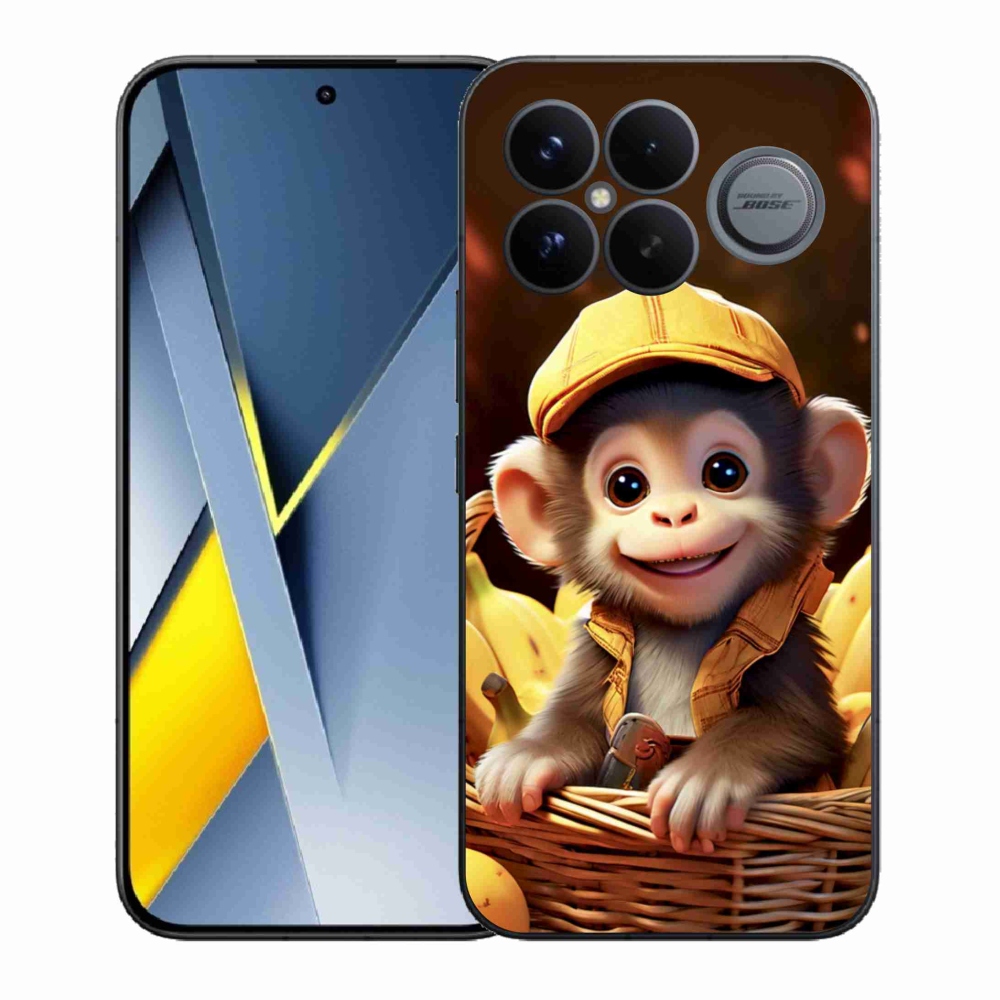 Gél borítás mmCase a Xiaomi Poco F8 Ultra számára - majom a kosárban