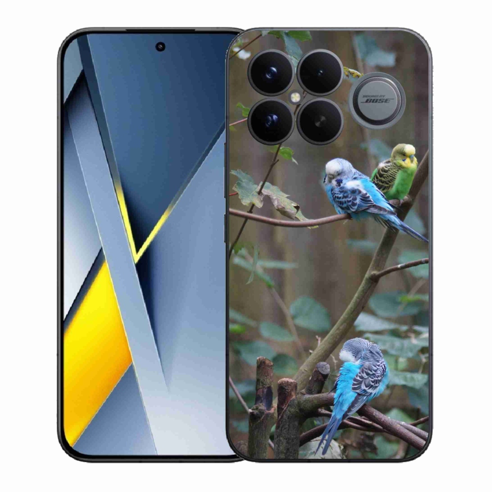 Gél borítás mmCase a Xiaomi Poco F8 Ultra számára - papagájok az ágon