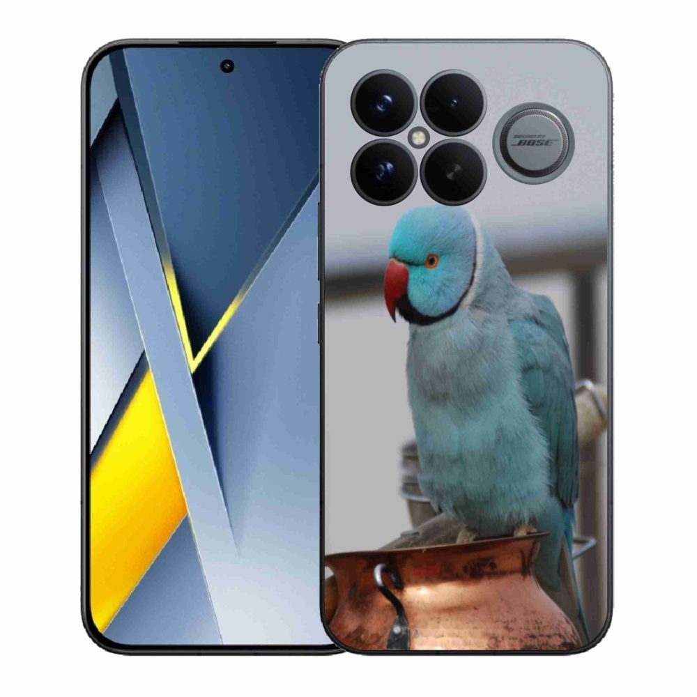 Gél borítás mmCase a Xiaomi Poco F8 Ultra készülékhez - papagáj alexander kék