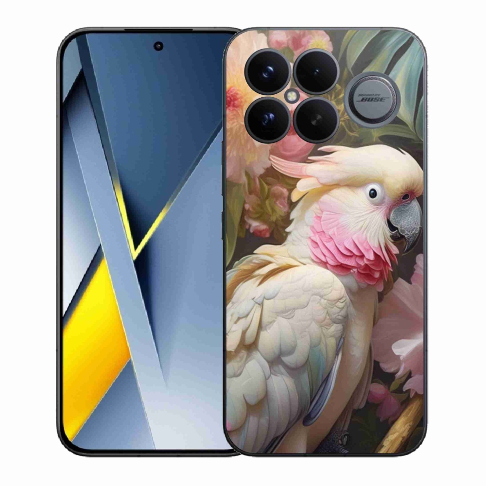 Gél borítás mmCase a Xiaomi Poco F8 Ultra számára - papagáj kakadu rózsaszín 2