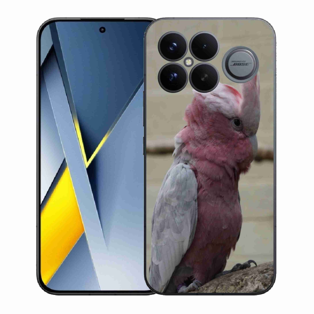 Gél borítás mmCase a Xiaomi Poco F8 Ultra számára - papagáj kakadu rózsaszínű