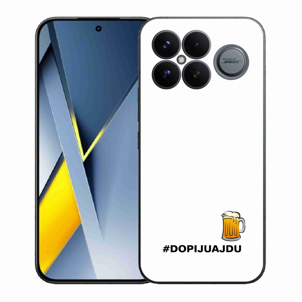 Gél borító mmCase a Xiaomi Poco F8 Ultra - sör motívum 1 fehér háttérrel