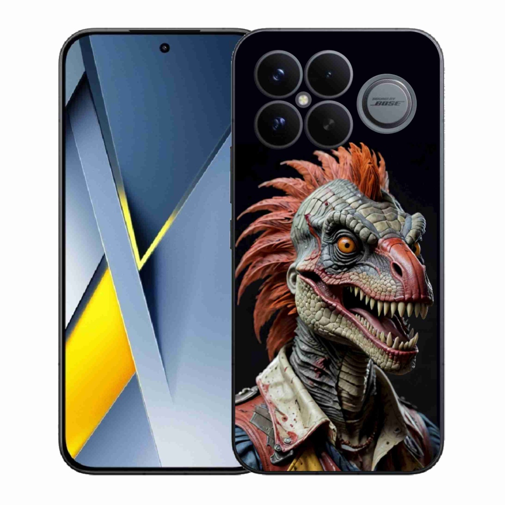 Gél borítás mmCase a Xiaomi Poco F8 Ultra számára - punk dinoszaurusz