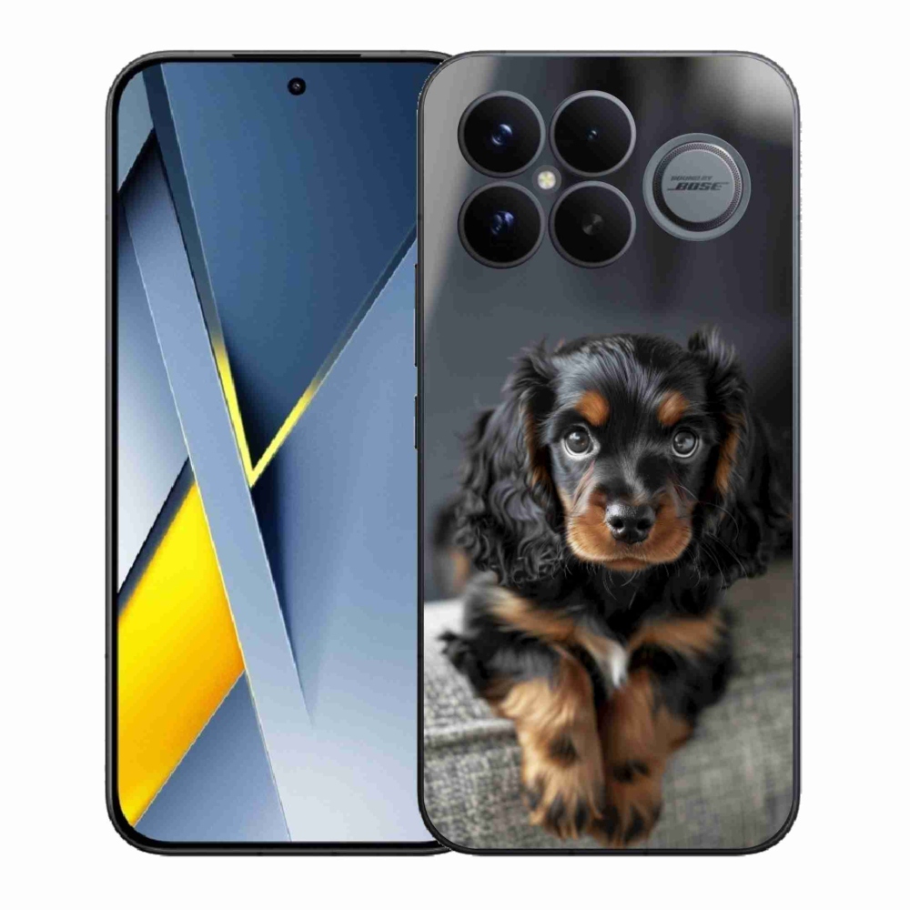 Gél borítás mmCase a Xiaomi Poco F8 Ultra számára - aranyos hosszú szőrű tacskó