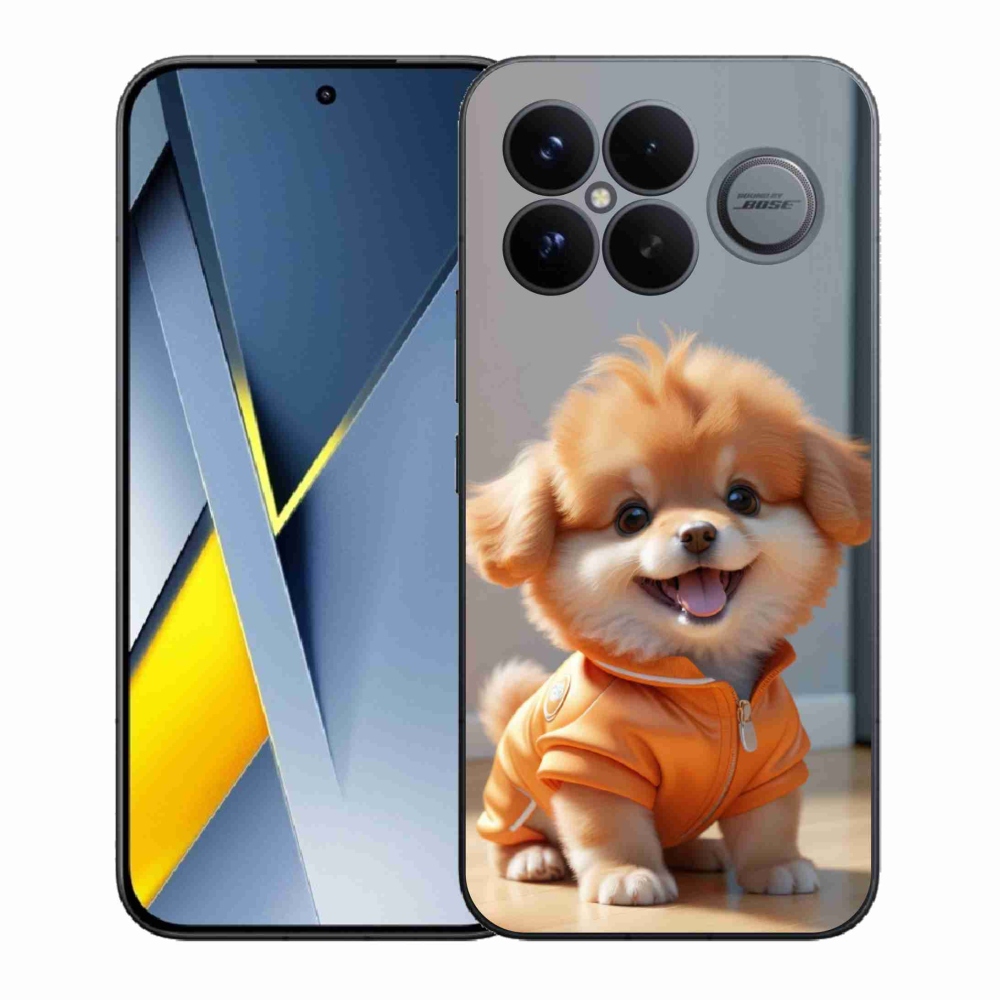 Gél borítás mmCase a Xiaomi Poco F8 Ultra számára - aranyos pomerániai pulóverben