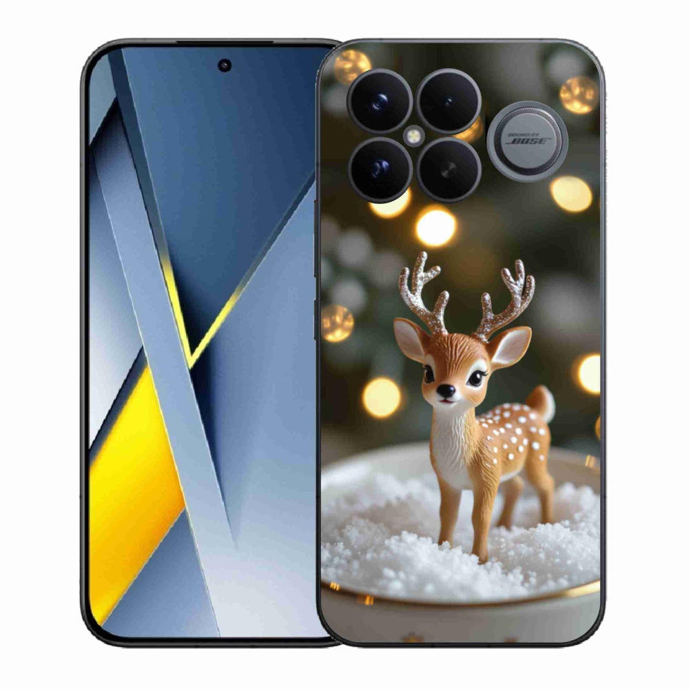 Gél borítás mmCase a Xiaomi Poco F8 Ultra számára - aranyos karácsonyi szarvasok