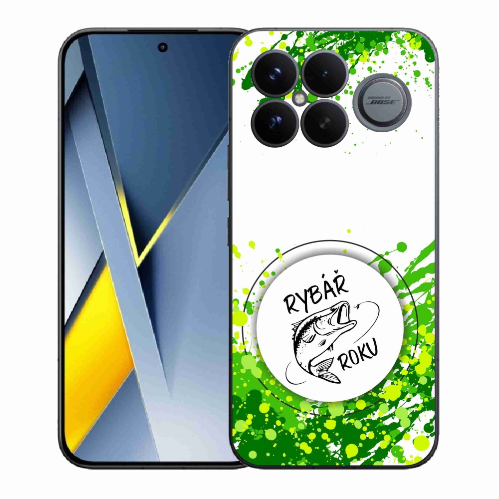 Gél borító mmCase a Xiaomi Poco F8 Ultra számára - az év horgásza fehér háttérrel