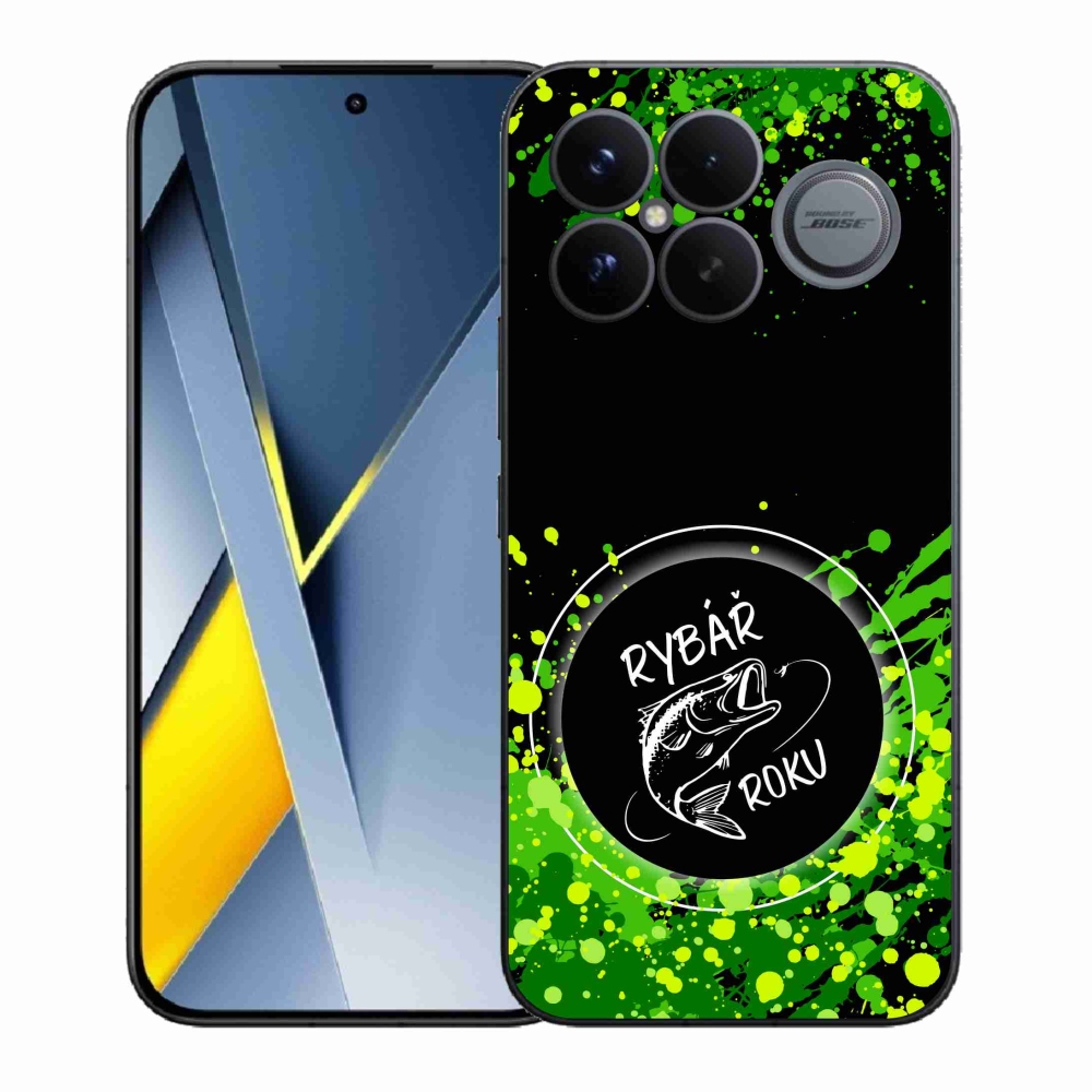 Gél borítás mmCase a Xiaomi Poco F8 Ultra számára - az év halászának fekete háttere