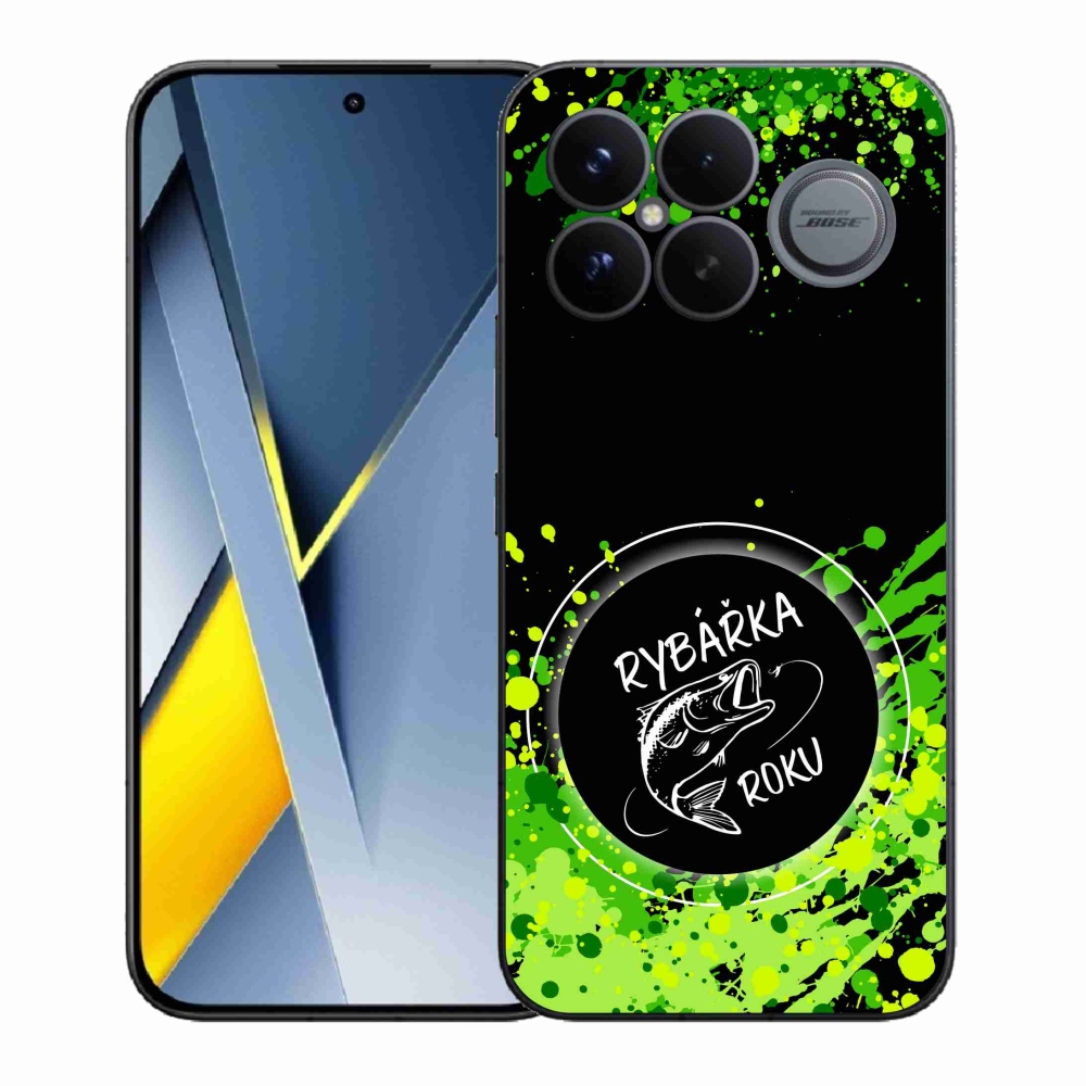 Gél borítás mmCase a Xiaomi Poco F8 Ultra számára - az év halászának fekete háttere